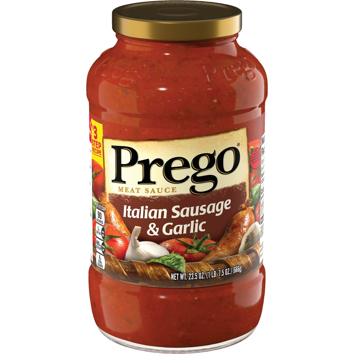 Prego Italian Sausage and Garlic Classic Italian Spaghetti Sauce, 24