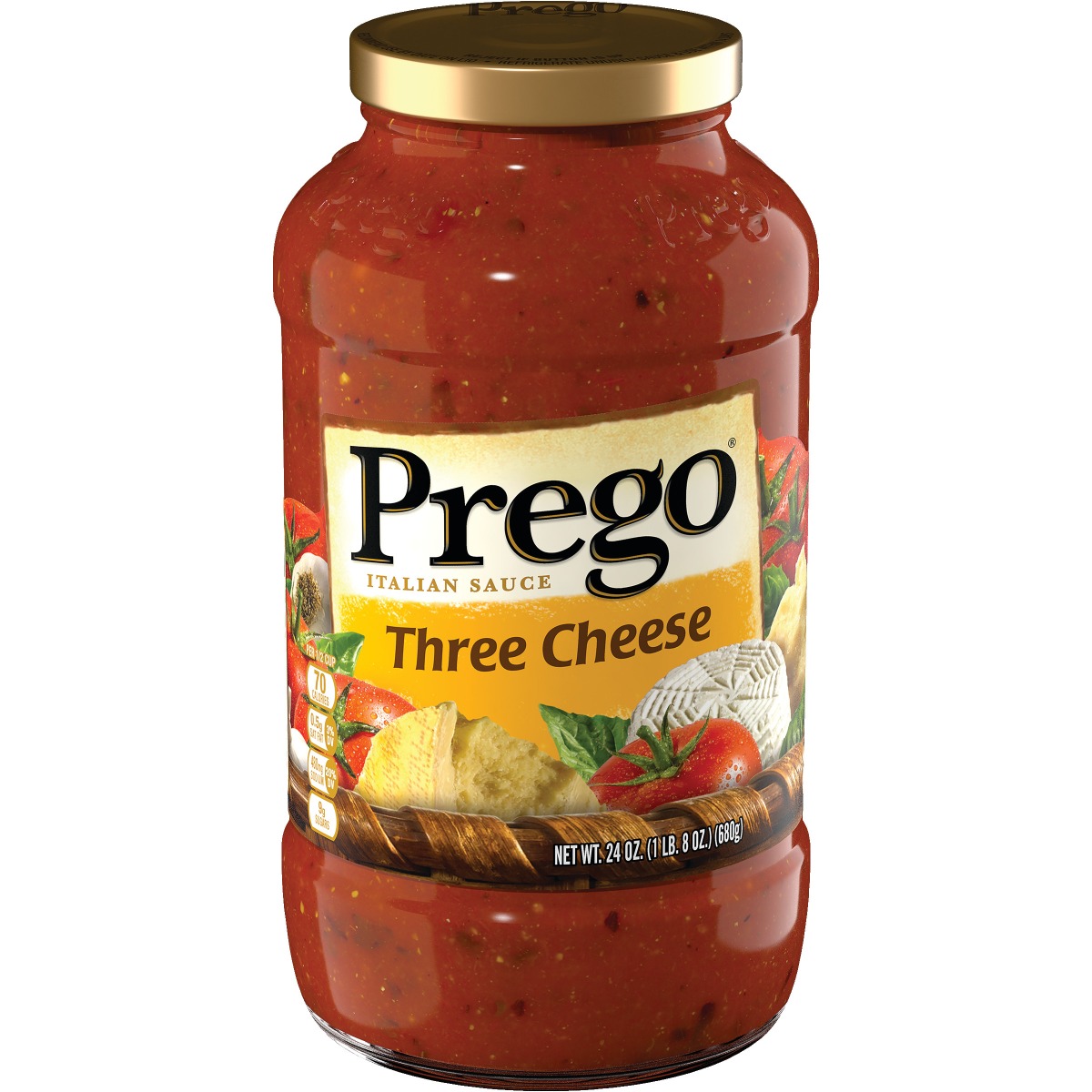 Prego Three Cheese Classic Italian Spaghetti Sauce, 24 Ounce, 3 Count -- 4 Per Case
