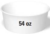 Graphic Packaging White Food Bucket, 54 Ounce - 75 count per pack -- 6 packs per case