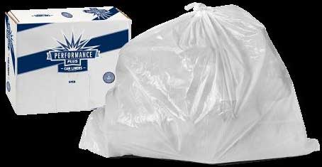 Performance Plus Clear 0.59 Mil High Density Interleaved Can Liner, 36 ...