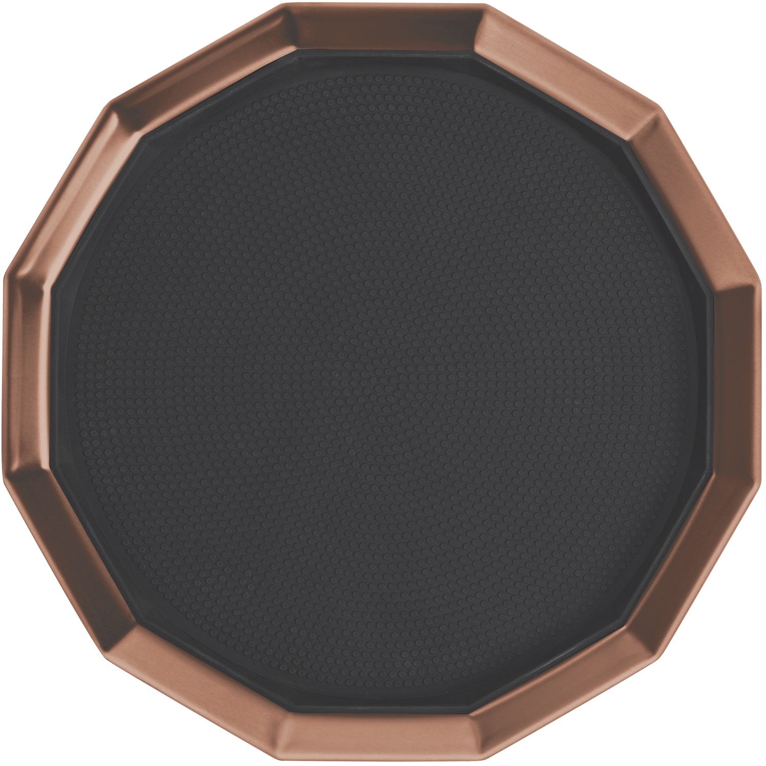 Service Ideas Stackable Medium Rose Gold Finish 12 Panel Non-slip Removable Insert Tray