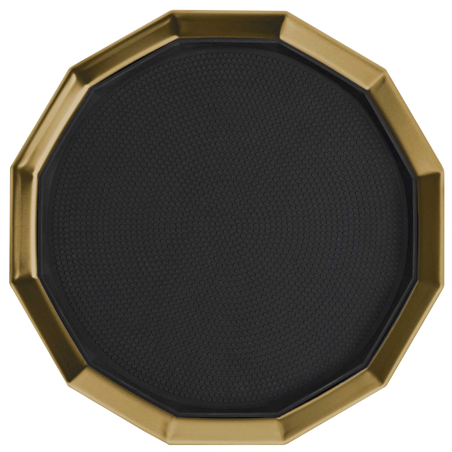 Service Ideas Stackable Medium Vintage Gold Finish 12 Panel Non-slip Removable Insert Tray