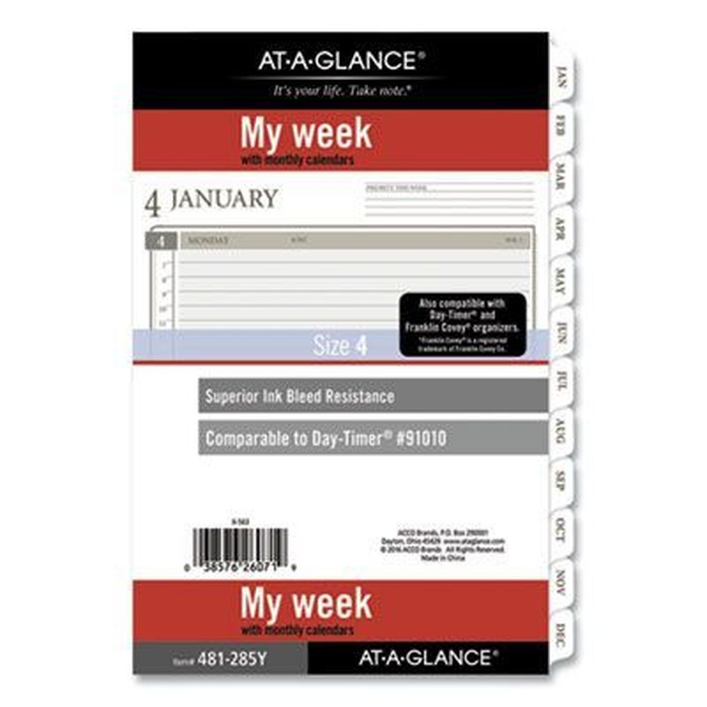 At-a-glance White Sheets 12-month Jan To Dec 2023 2-page-per-week Planner Refills, 8.5 X 5.5 Inch