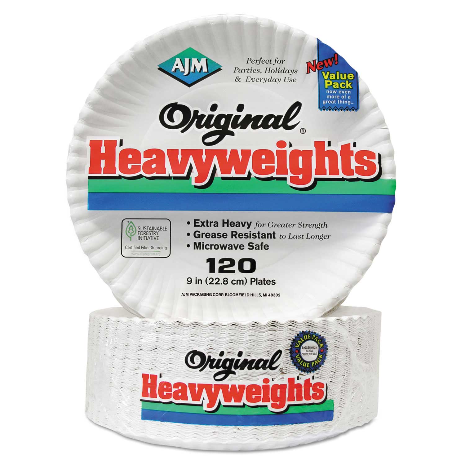 AJM Packaging Corporation Gold Label White Original Heavyweights Coated