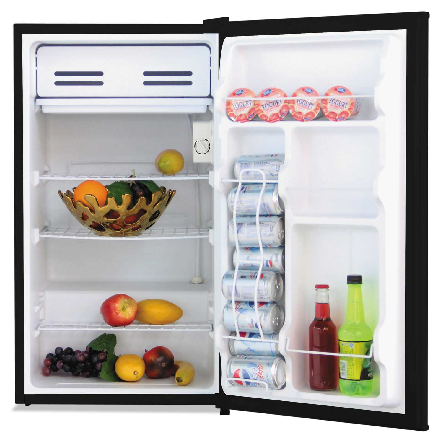 3.3 Cu.Ft Refrigerator with Chiller Compartment, Black 3.3 Cu.Ft Refrigerator with Chiller Compartment, Black