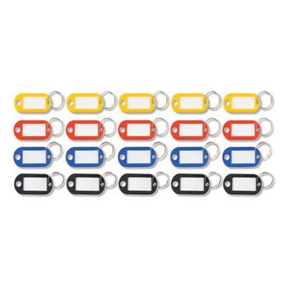 Advantus Assorted Key Tags Label Window, 0.88 x 0.19 x 2 inch -- 20 per ...