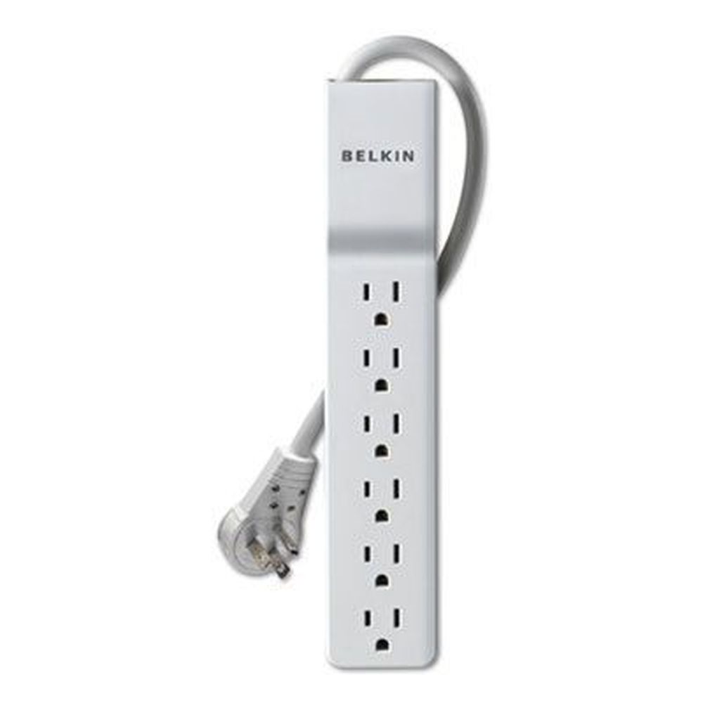 Belkin White Home/office Surge Protector With 6 Outlets, 6 Feet Cord