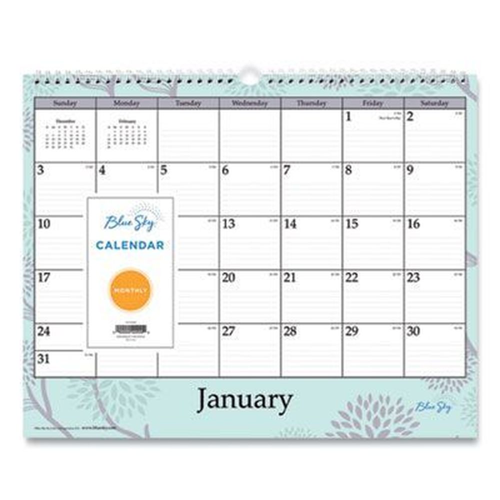 Blue Sky 12-month Rue Du Flore Artwork Wall Calendar, 12 X 15 Inch