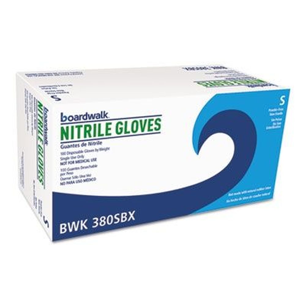 Boardwalk Blue Small 4 Mil Disposable General-purpose Nitrile Gloves -- 100 Per Box