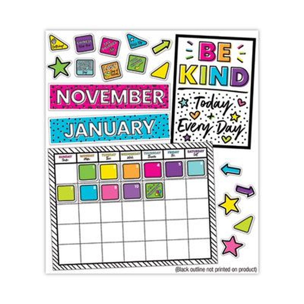 Carson Dellosa Education 129 Pieces Kind Vibes Calendar Bulletin Board Set