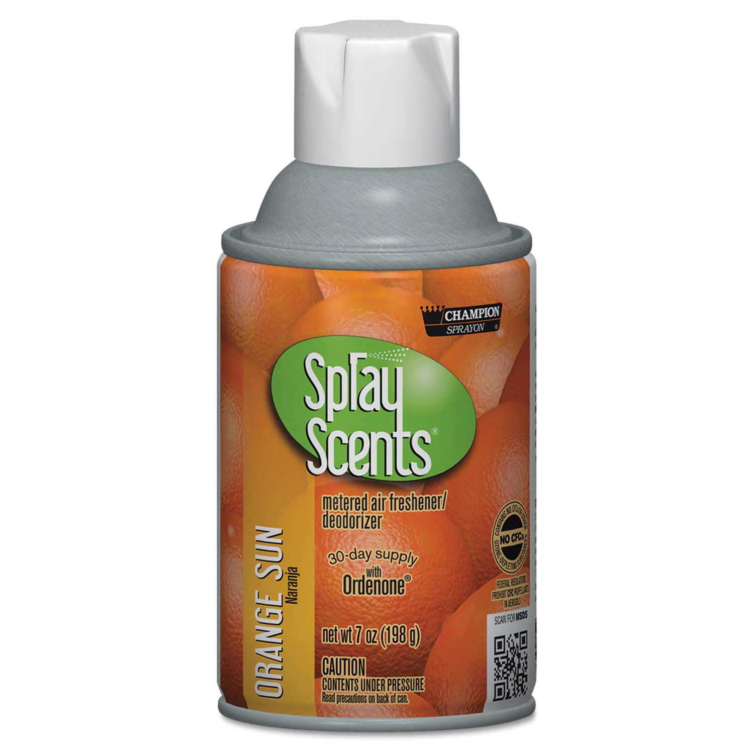 Champion Sprayon SPRAYScents Metered Air Freshener Refill, Orange Sun, 7 oz Aerosol Spray 12/Carton Champion Sprayon SPRAYScents Metered Air Freshener Refill, Orange Sun, 7 oz Aerosol Spray 12/Carton
