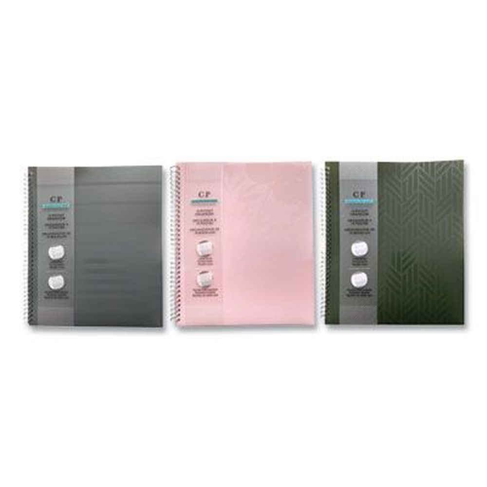 Noted Neutrals Glossy 10-Pocket Portfolio Folder, 11 x 8.5, Assorted