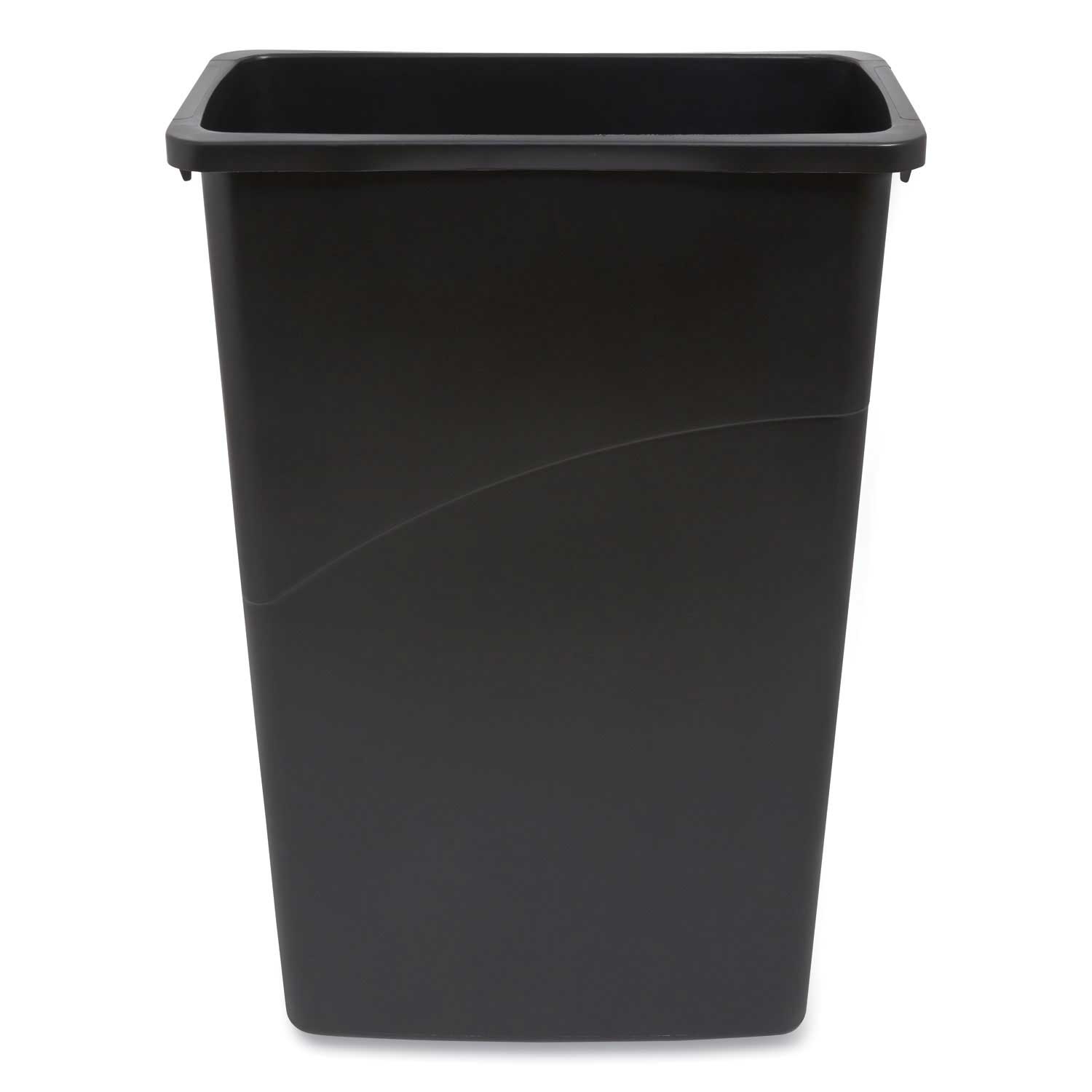 Open Top Indoor Trash Can, 10.25 gal, Plastic, Black