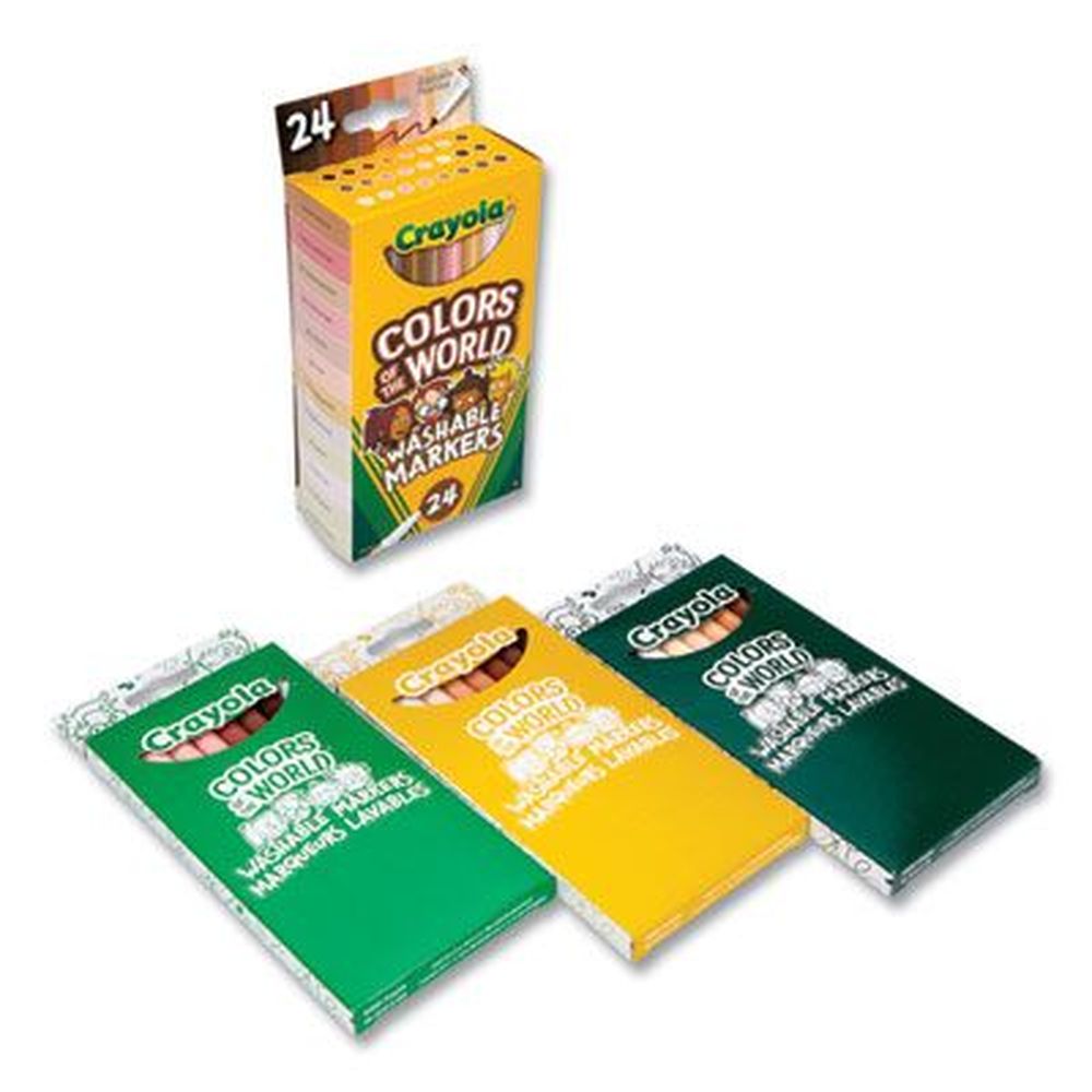 Colors of the World Washable Markers, Fine Bullet Tip, Assorted Colors, 24/Pack