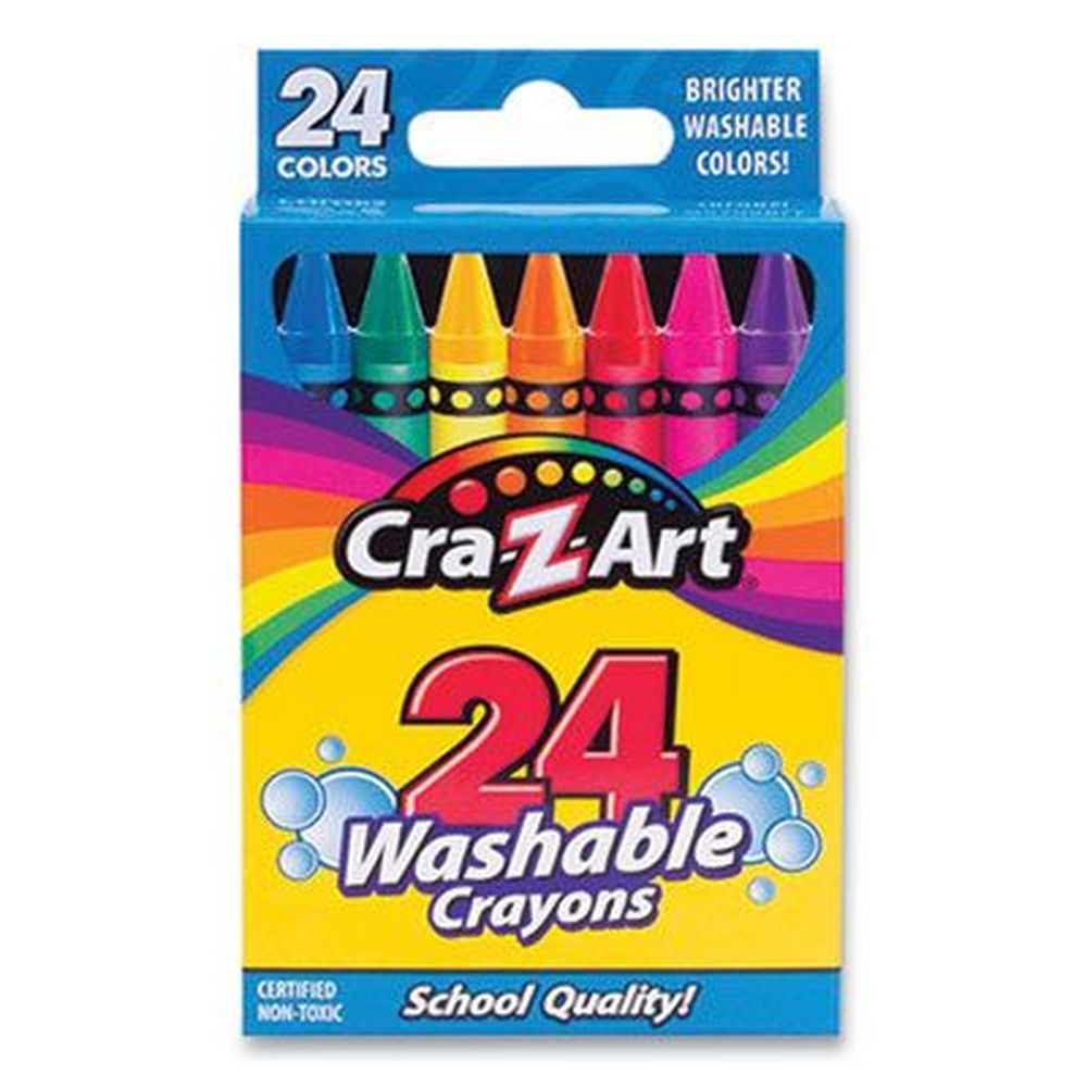 Cra-z-art Assorted Washable Crayons -- 24 Per Pack