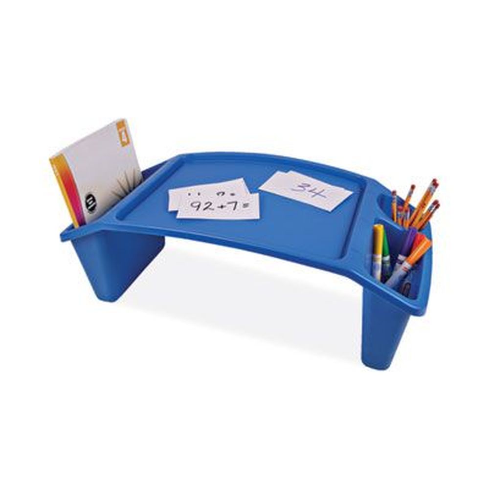 Deflecto Blue Rectangular Antimicrobial Lap Desk, 23.35 X 12 X 8.53 Inch