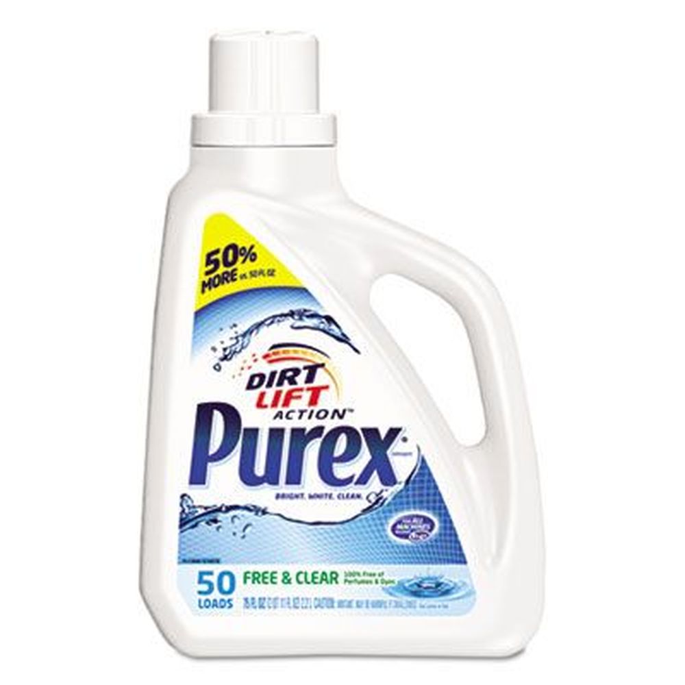 Purex Free And Clear Unscented Liquid Laundry Detergent, 75 Ounce