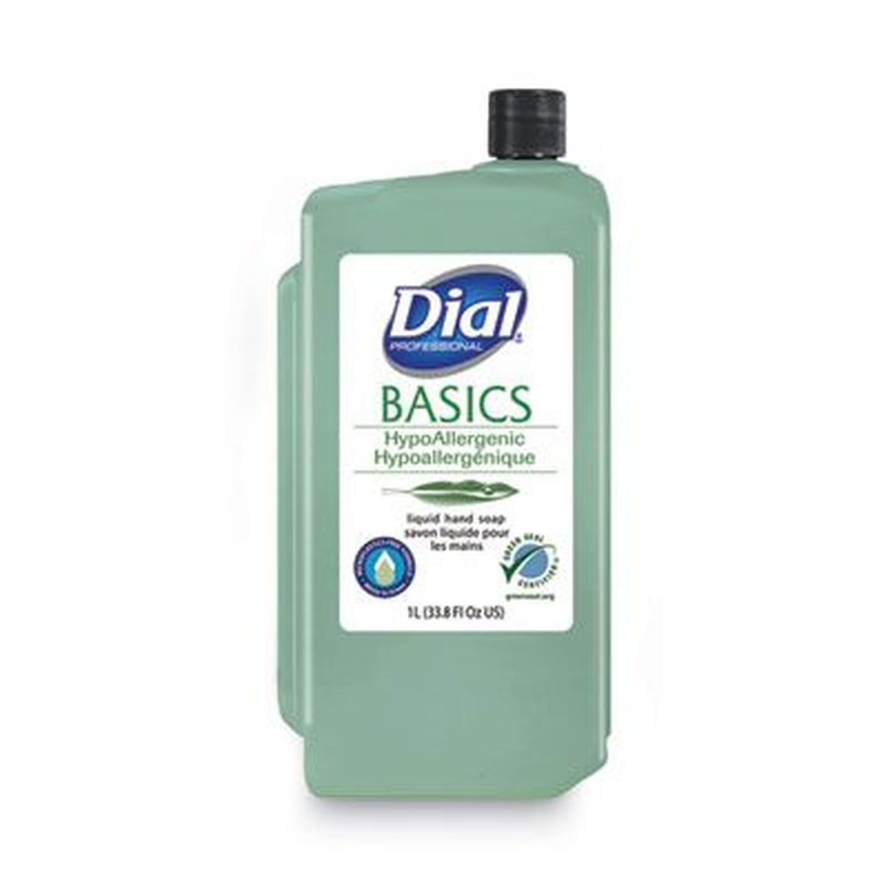 Dial Professional Unscented Basics Mp Free Liquid Hand Soap, 1 Liter Refill Bottle -- 8 Per Case
