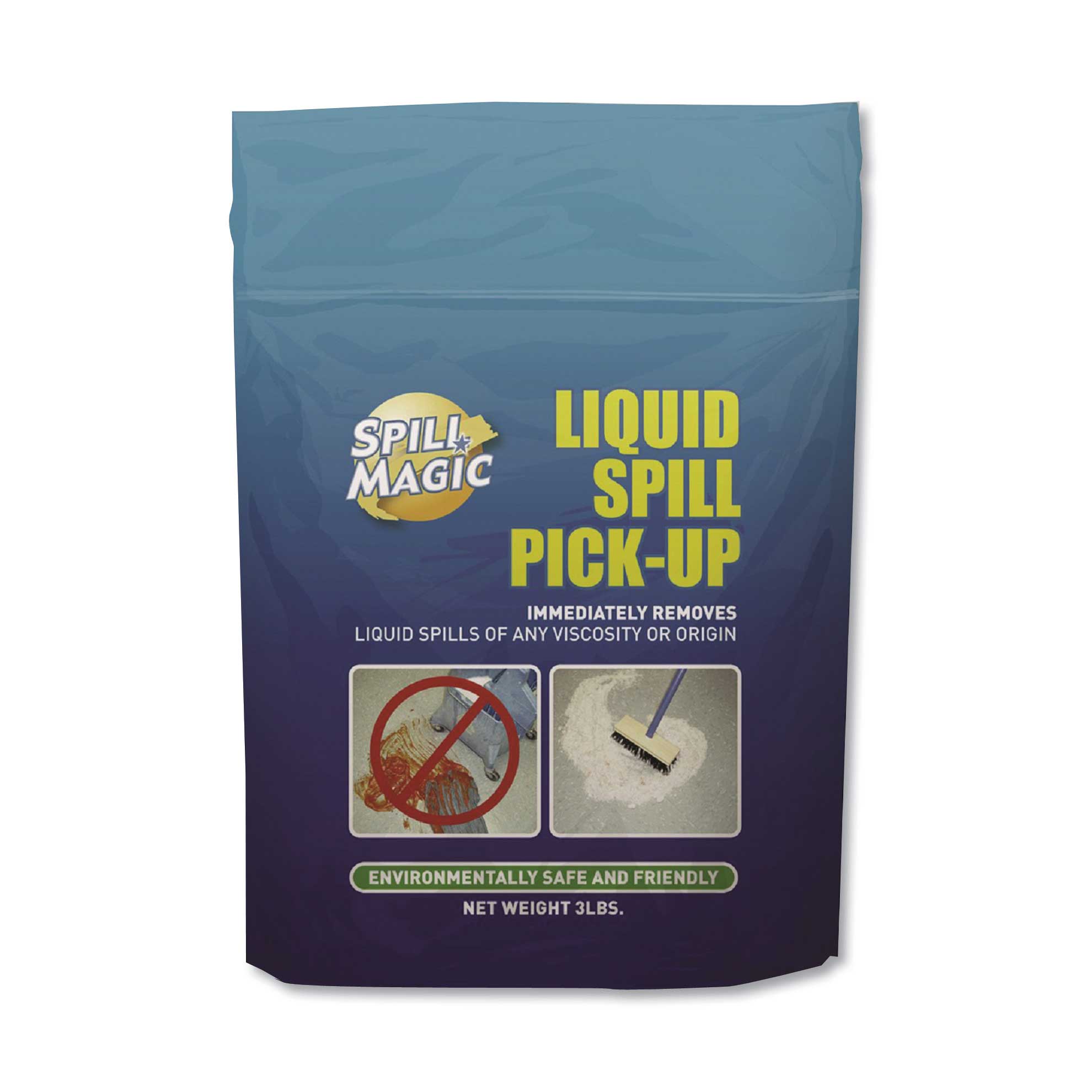 Spill Magic Liquid Spill Pick-Up Absorbent Powder, 3 Pound Bag