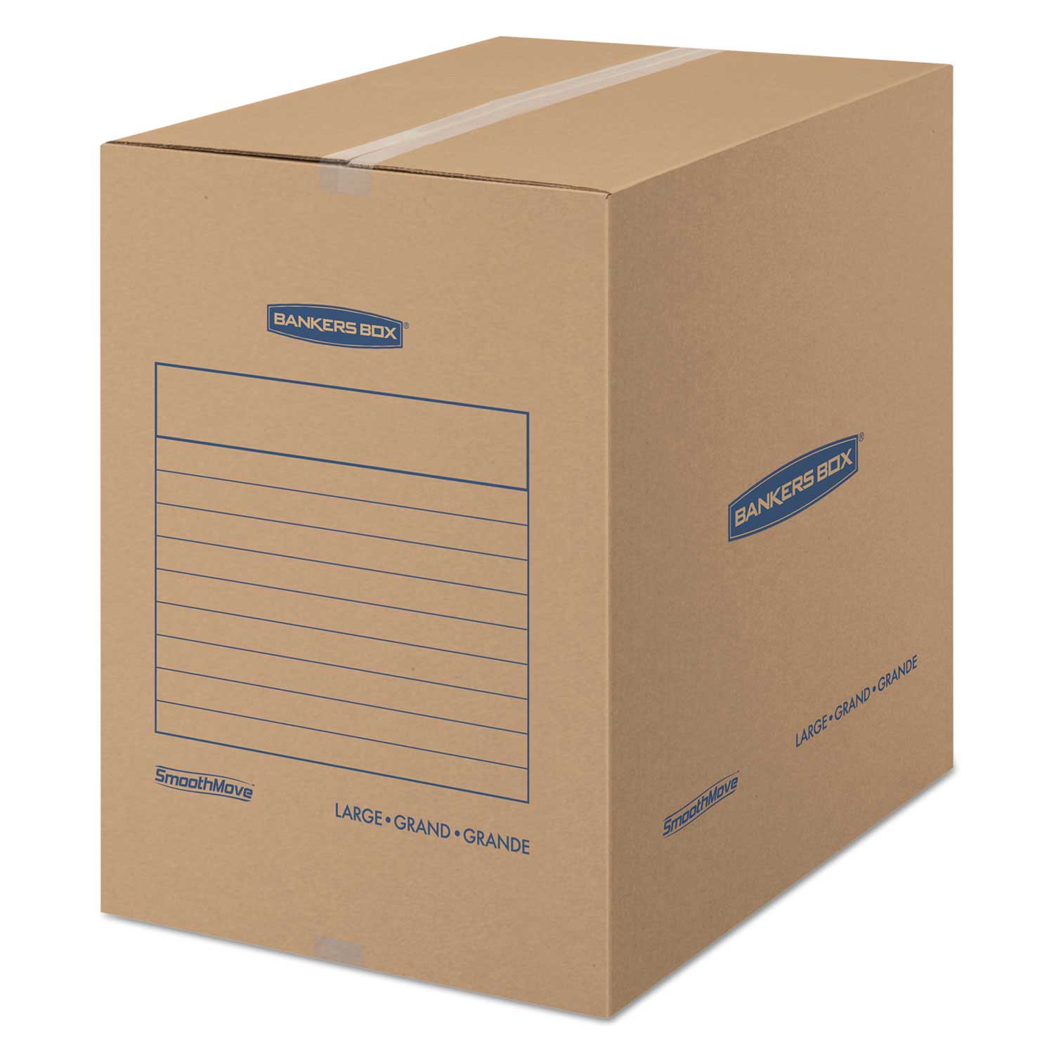 Bankers Box SmoothMove Brown Kraft Blue Corrugated Paper Large Basic ...