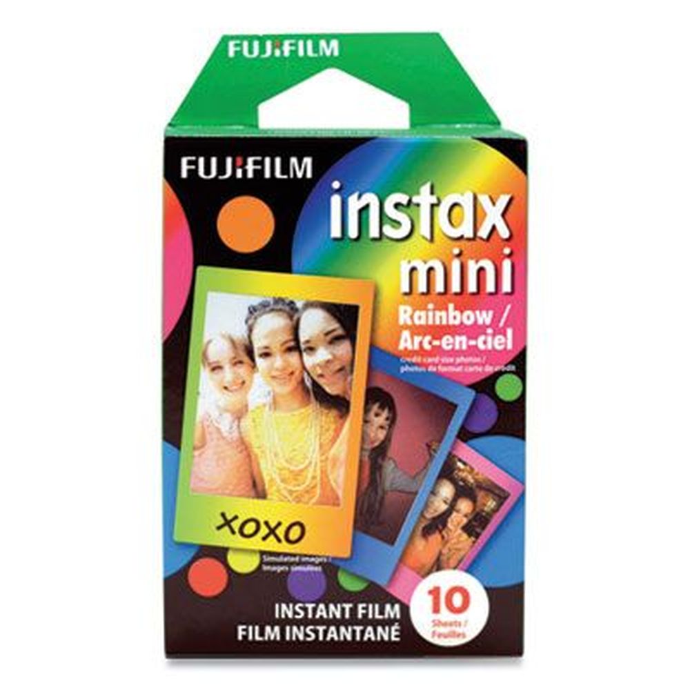 Instax Mini Rainbow Instant Film, 800 ASA, Color, 10 Sheets Instax Mini Rainbow Instant Film, 800 ASA, Color, 10 Sheets