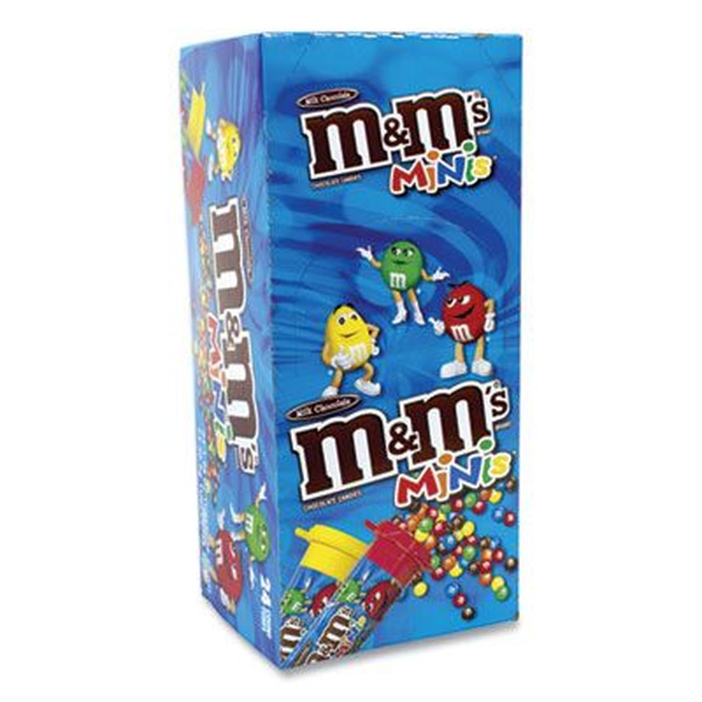 M and Ms Milk Chocolate Mini Tubes, 1.08 Ounce -- 24 tubes per box