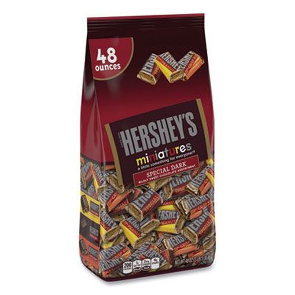 Hersheys Assortment Miniatures Dark Chocolate - Variety Share Pack, 48 Ounce Bag