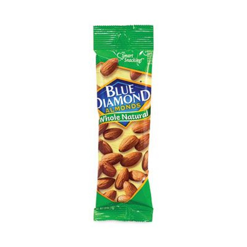 Blue Diamond Whole Natural Almonds, 1.5 Ounce Bag -- 12 bags per box
