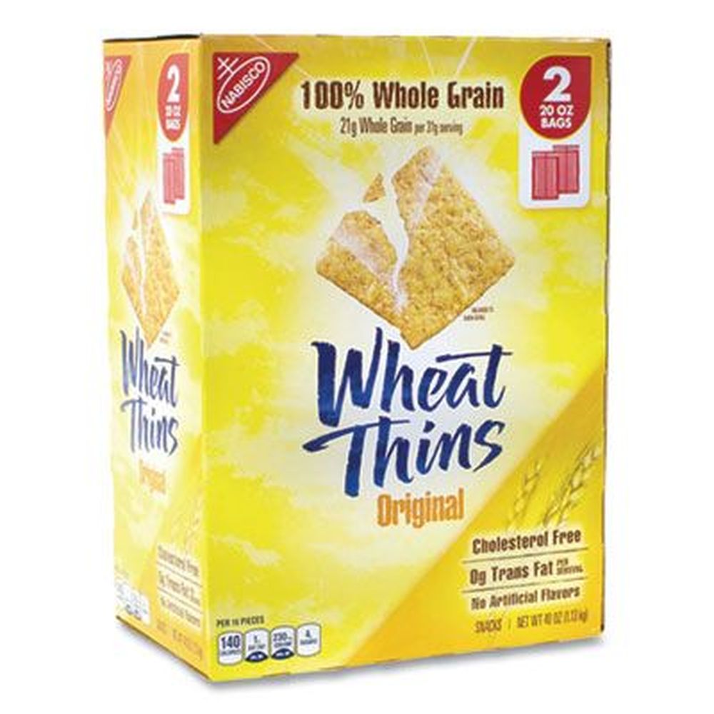 Nabisco Original Wheat Thins Cracker, 20 Ounce Bag -- 2 bags per box