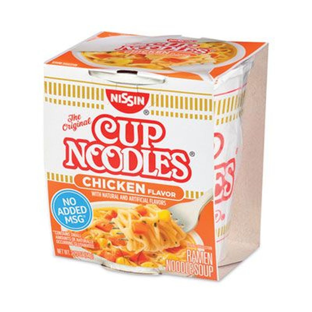 Nissin Cup Noodles Chicken Flavor Ramen Noodle Soup, 2.25 Ounce Cup -- 24 Cups Per Box