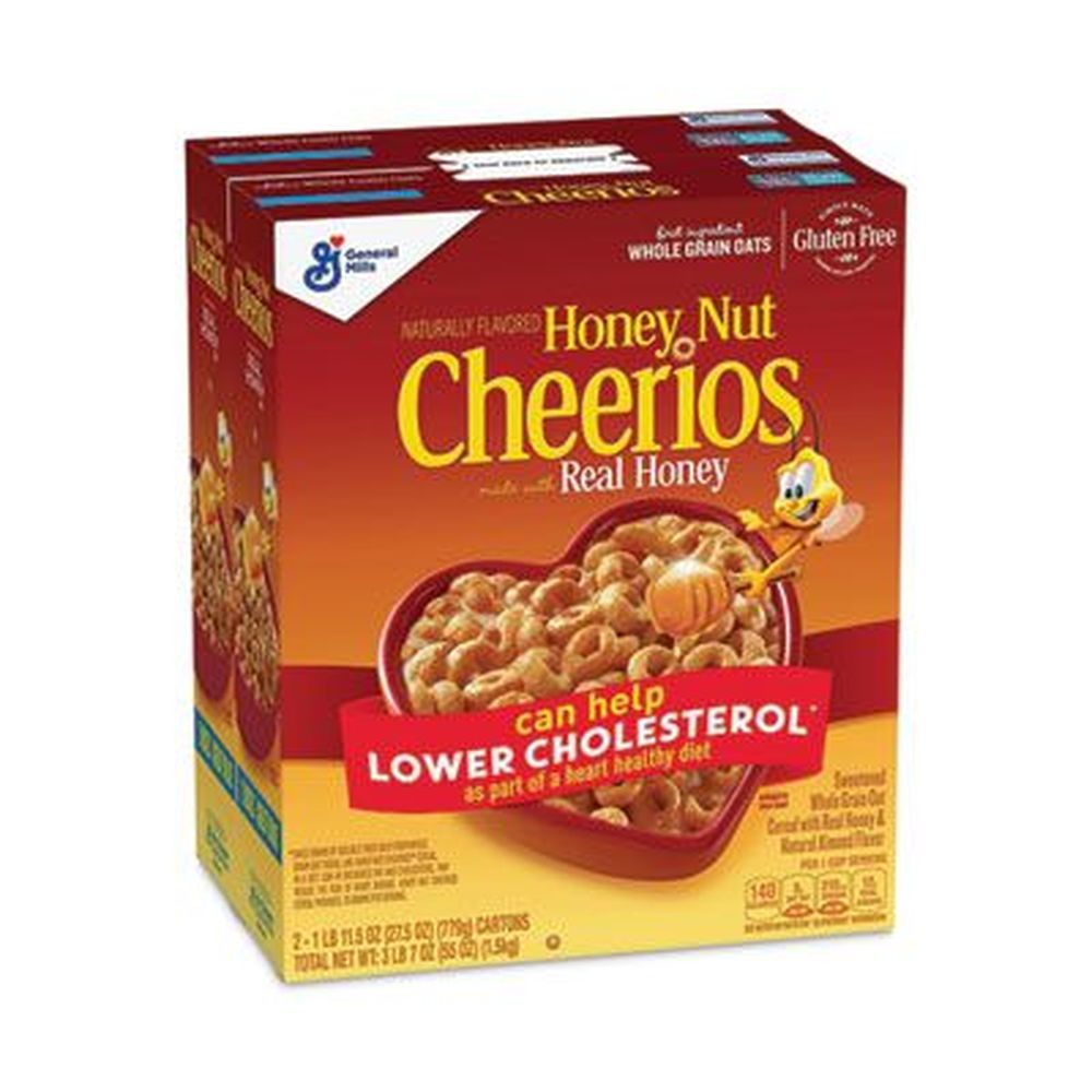 Cheerios Honey Nut Cereal, 27.5 Ounce Box -- 2 per pack