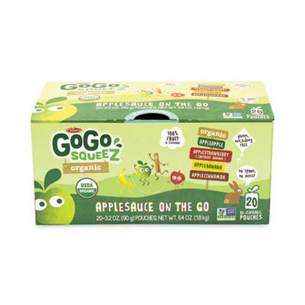 Gogo Squeez Fruit On The Go Variety Applesauce, 3.2 Ounce Pouch -- 20 Per Box