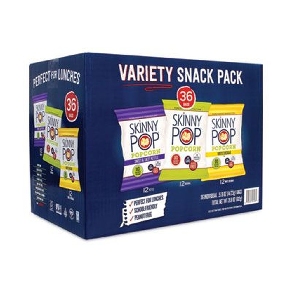 SkinnyPop Popcorn - Variety Snack Pack, 0.5 Ounce -- 36 bags