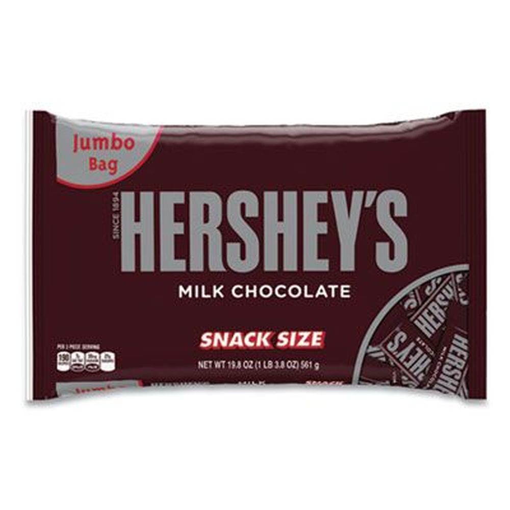 Hersheys Snack Size Milk Chocolate Bar, 19.8 Ounce Bag