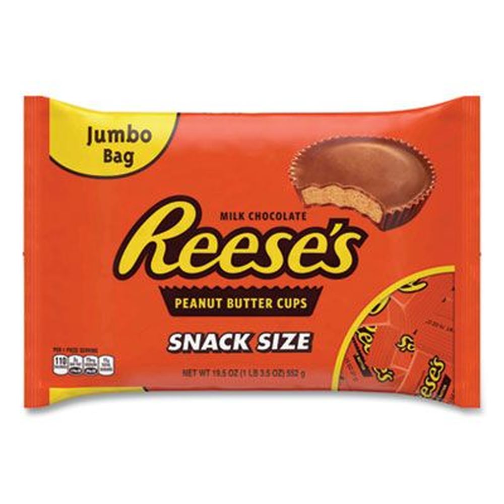 Reeses Milk Chocolate Peanut Butter Cup - Jumbo Bag, 19.5 Ounce
