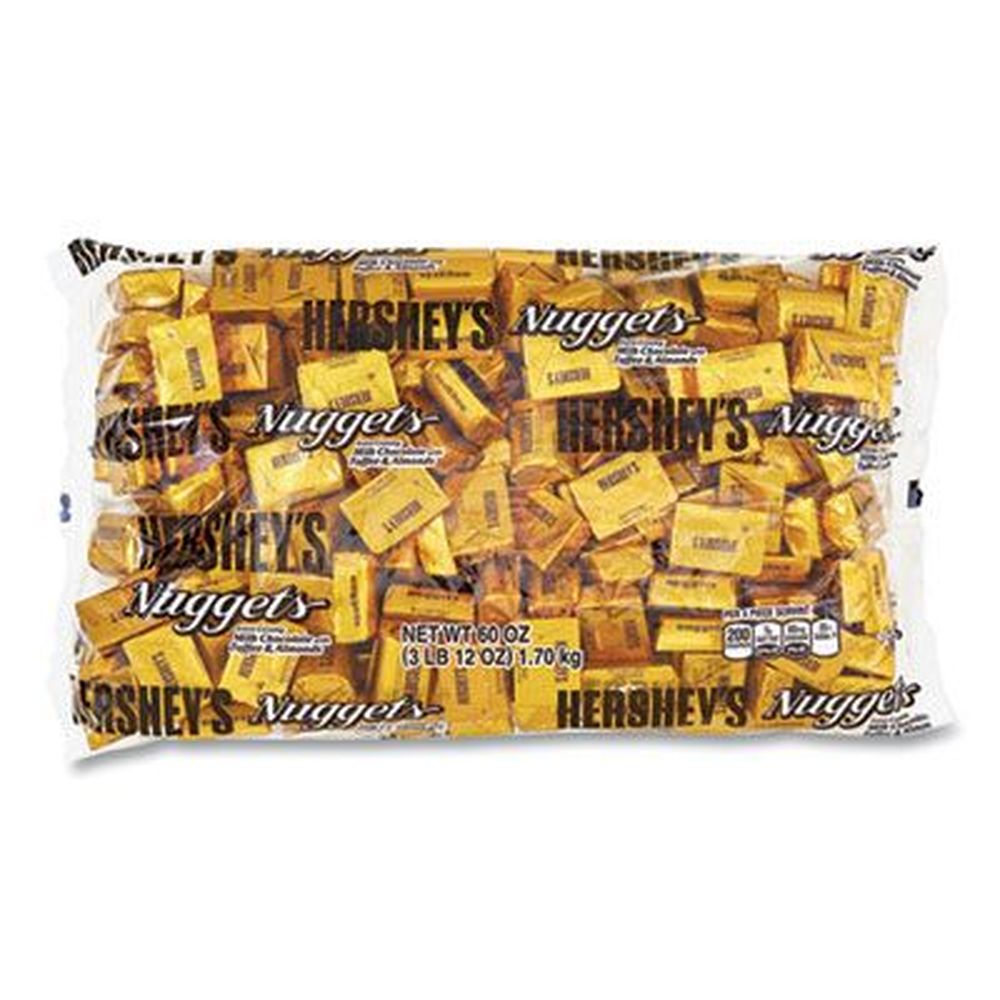 Hersheys Milk Chocolate Nuggets with Toffee and Almonds, 60 Ounce Bag