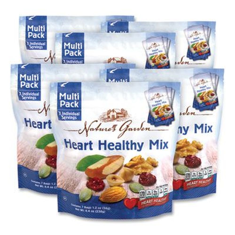 Natures Garden Healthy Heart Mix, 1.2 Ounce Pouch - 7 Pouches Per Pack -- 6 Packs Per Box
