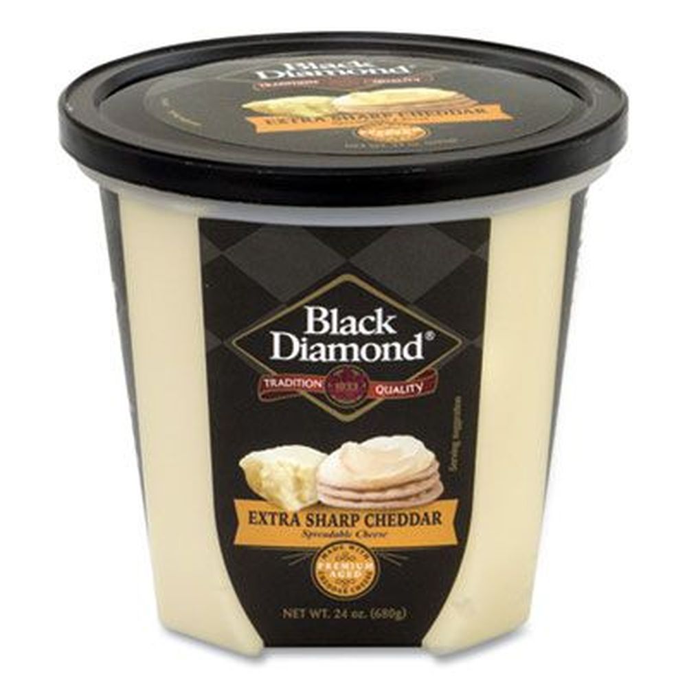 Black Diamond Extra Sharp White Cheddar Cheese Spread, 24 Ounce Tub