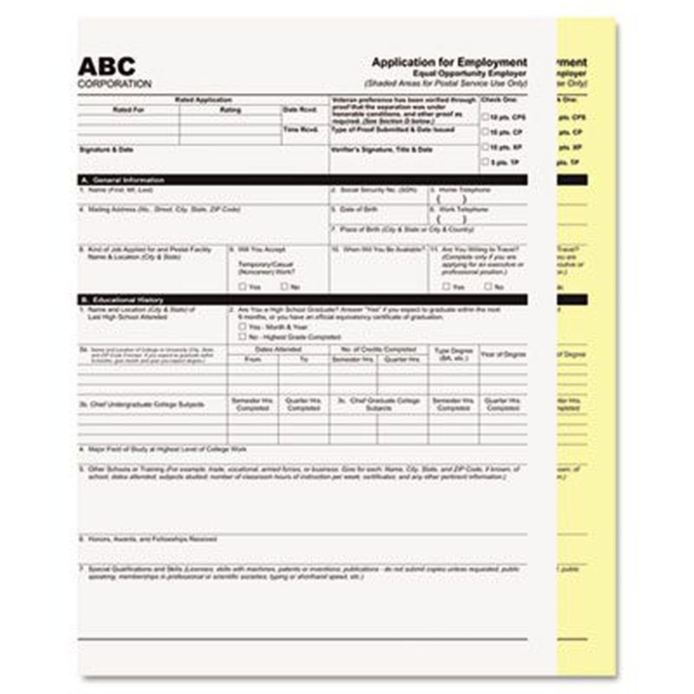 Iconex White/canary 2-part Digital Carbonless Paper, 8.5 X 11 Inch -- 1250 Per Case