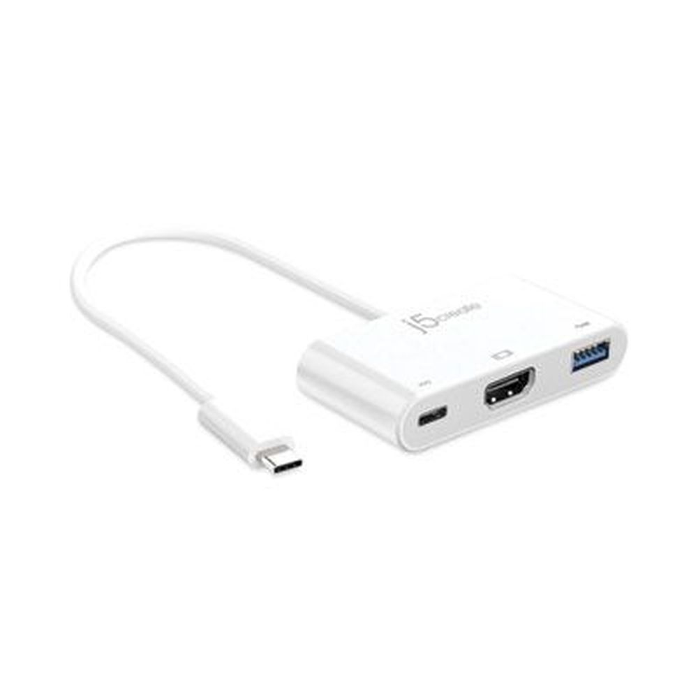 J5create White Usb-c To Hdmi/usb Adapter, 7.87 Inch