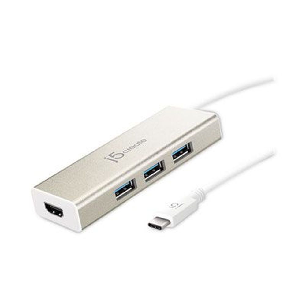 USB-C Hub and 4K HDMI, 3 Ports, Silver USB-C Hub and 4K HDMI, 3 Ports, Silver