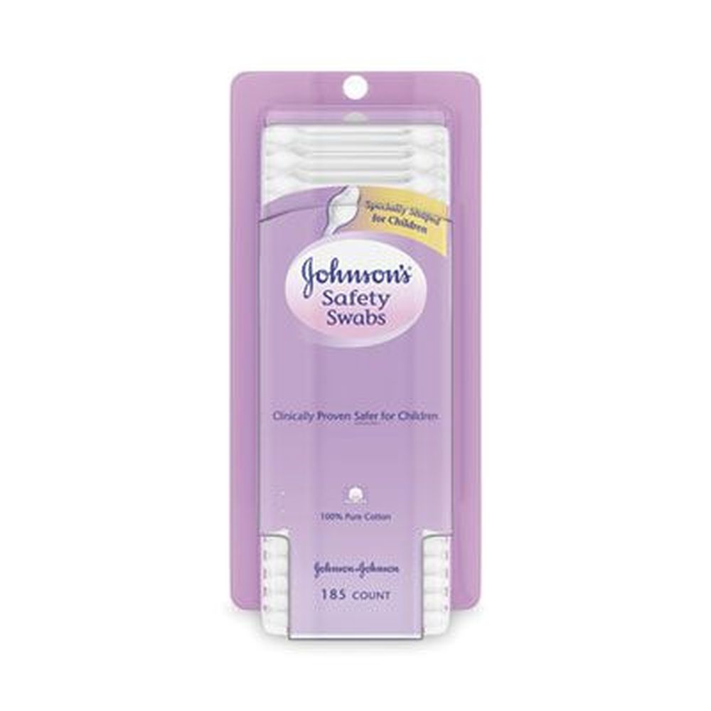 Johnson Pure Cotton Swabs -- 185 Per Pack