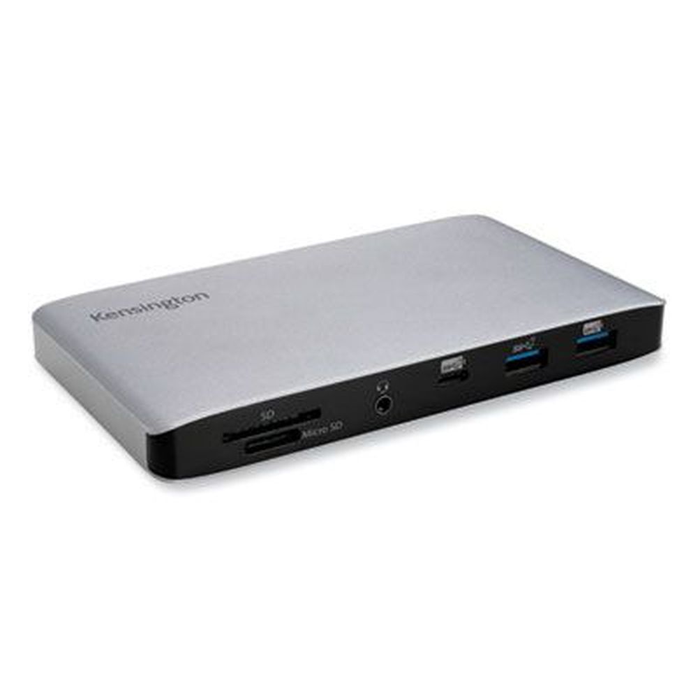 Kensington Silver/black Sd2480t Thunderbolt 3 Dual 4k Docking Station, 7.8 X 4.72 X 2.87 Inch