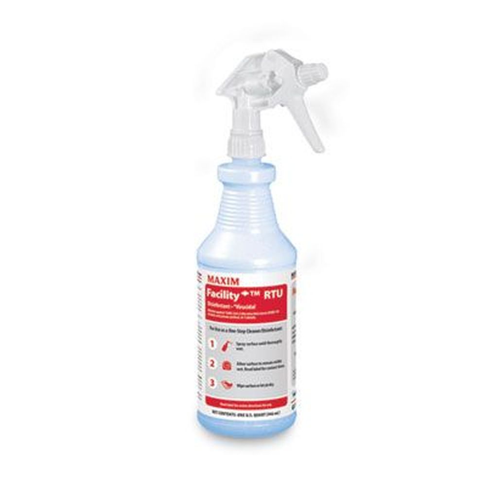 Maxim Facility Plus Unscented Rtu Disinfectant, 32 Ounce -- 6 Per Case
