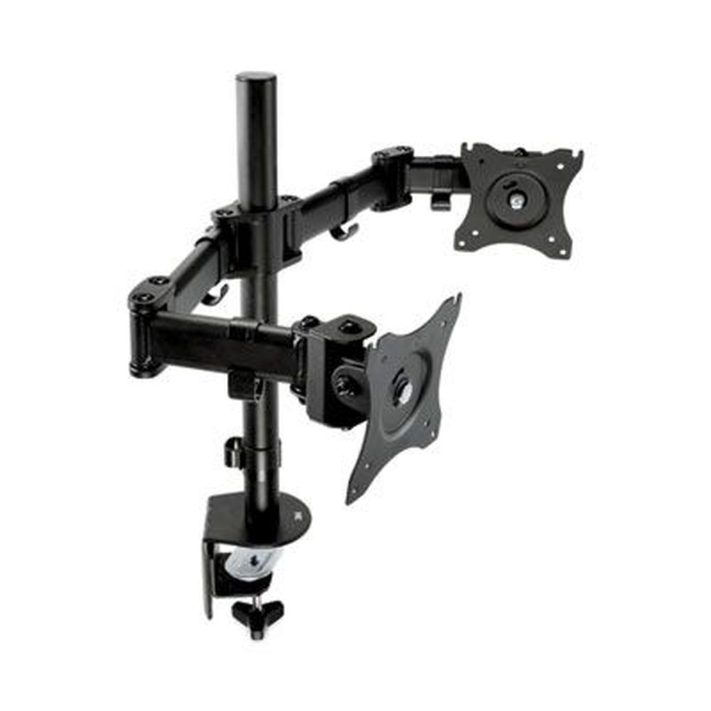 3m Black 360 Degree Rotation Dual Monitor Mount For 27 Inch Monitors