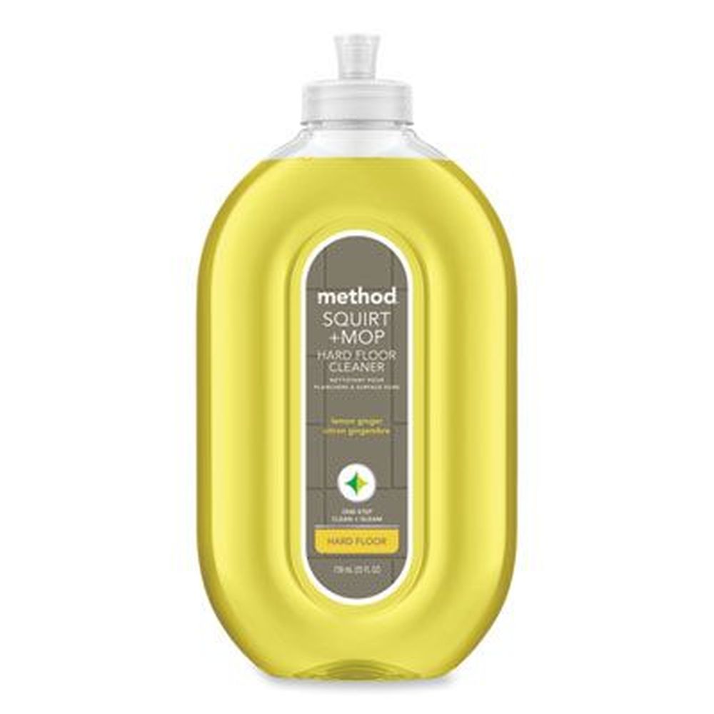 Method Lemon Ginger Squirt Mop Hard Floor Cleaner, 25 Ounce Bottle -- 6 Per Case