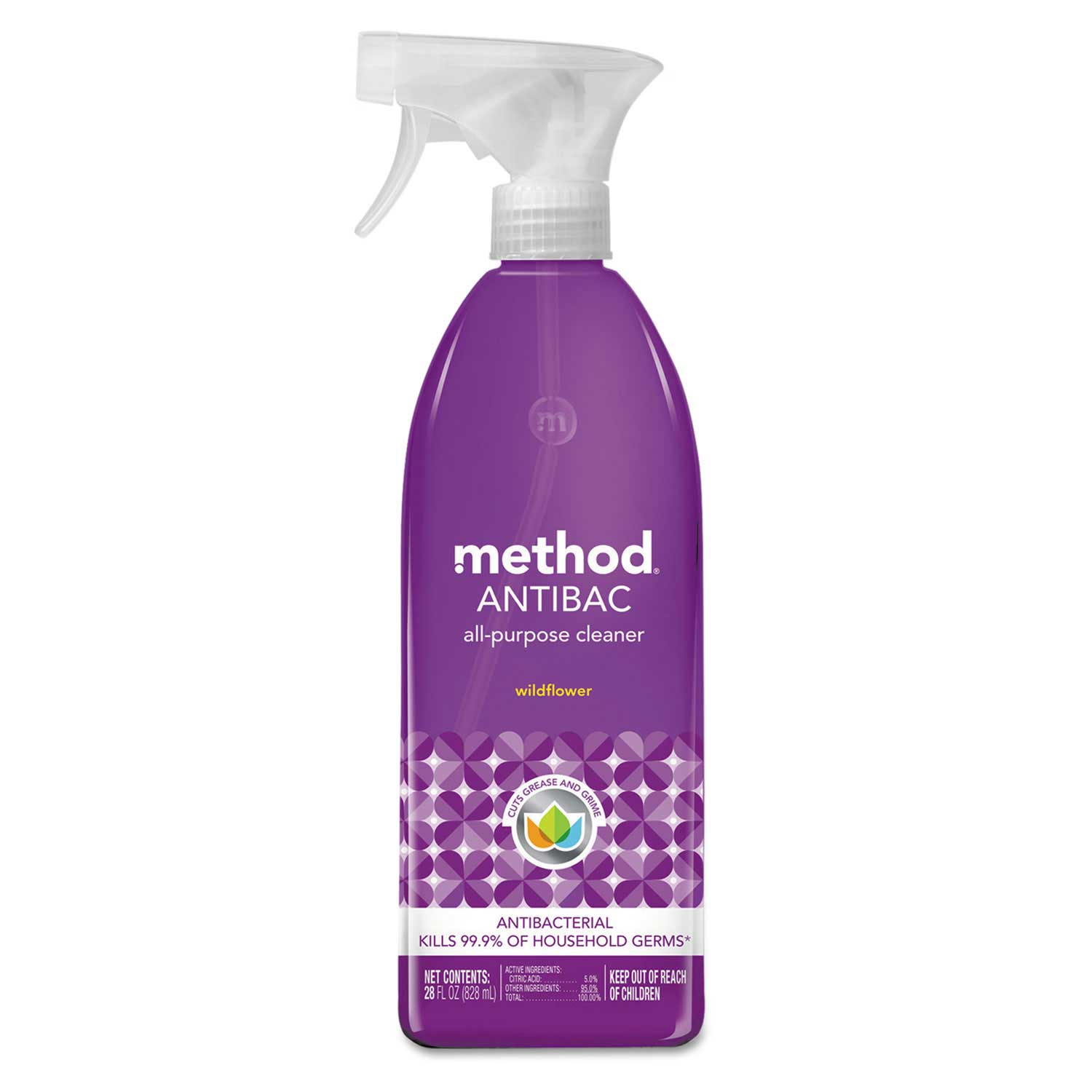 Method Wildflower Antibac AllPurpose Cleaner, 28 Ounce Spray Bottle