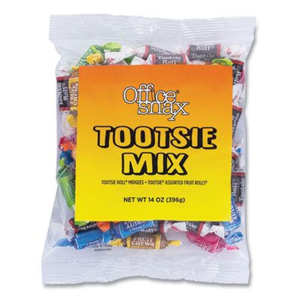Office Snax Assorted Tootsie Roll Candy, 14 Ounce Bag