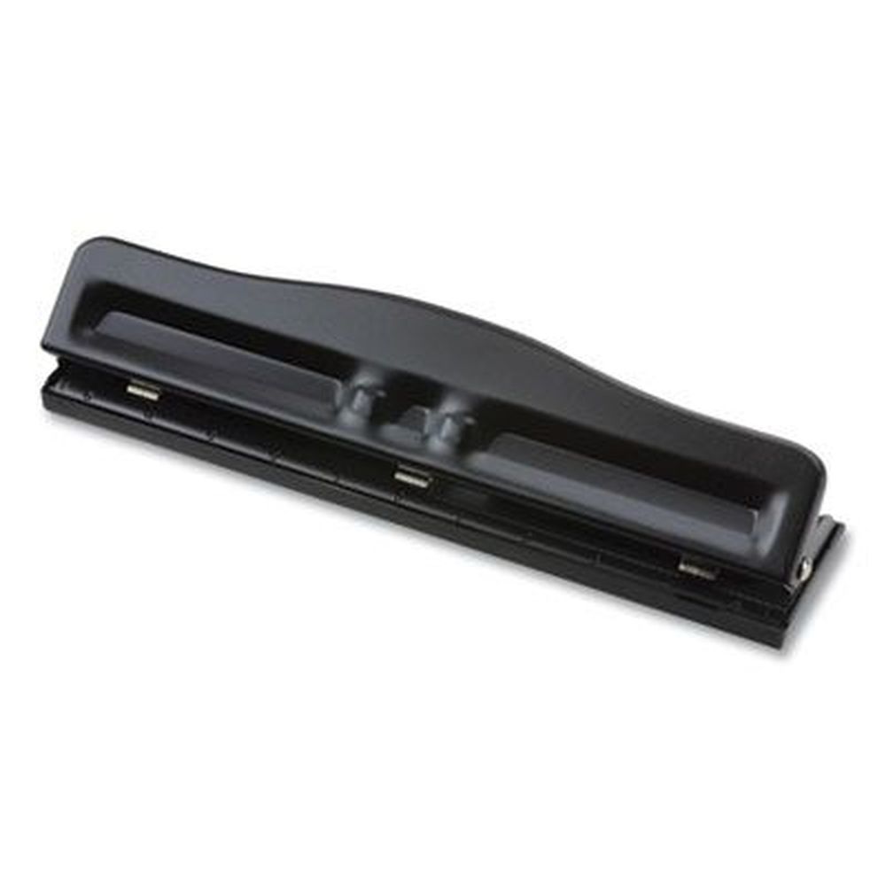Officemate Black 11-sheet Fully Adjustable Two-three-hole Punch, 9/32 Inch Holes