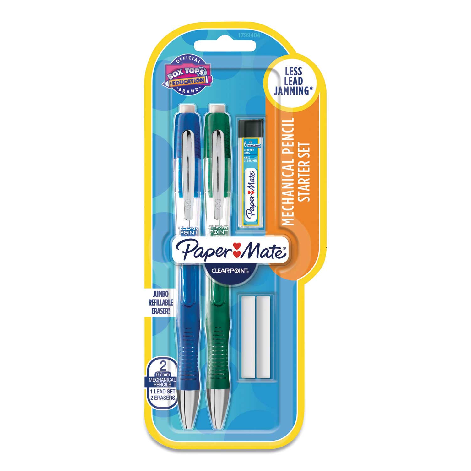 Paper Mate 0.7 mm Black Lead Blue and Green Barrel Clearpoint